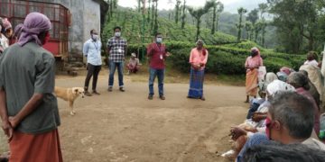 നെല്ലിയാമ്പതിയിൽ കോവിഡ്  ബോധവൽക്കരണം നടത്തി.