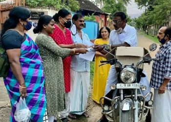 കൊറോണ പ്രതിരോധ മരുന്ന് വിതരണവുമായി കൗണ്‍സിലര്‍ വി. നടേശന്‍