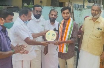 റാങ്ക് ജേതാവിനെ അനുമോദിച്ചു