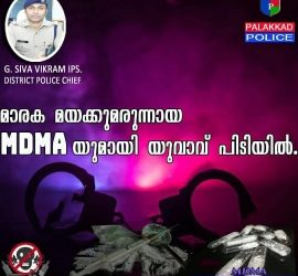 മയക്കുമരുന്നുമായി ഒലവക്കോട് യുവാവ് പിടിയിൽ