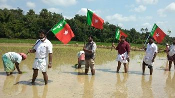 കാർഷിക മേഖലയെ തകർക്കാൻ ബിജെപിയുടെ ഗൂഡാലോചന യിൽ പ്രതിഷേധിച്ചു