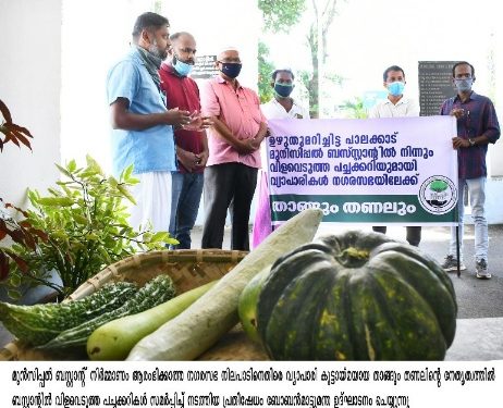 ബസ്റ്റാന്റിൽ വിളവെടുത്ത് വ്യാപാരി കൂട്ടായ്മ