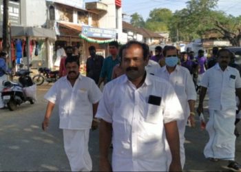 യു.ഡി.എഫ് പടത്തലവന്മാർ LDF സ്ഥാനാർത്ഥിക്കൊപ്പം വോട്ടു തേടിയിറങ്ങി..