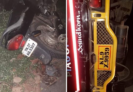 യാക്കര തോട്ടങ്കലിൽ ബൈക്കും ഓട്ടോയും ഇടിച്ച് ഒരാൾക്ക് പരിക്ക്