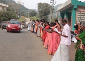 അട്ടപ്പാടിയിൽ 60,000 കർഷകരുടെ അതിജീവന മതിൽ.