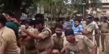 നഗരസഭയിലേക്ക് എംഎസ്എഫ് മാർച്ച് നടത്തി : നേരിയ സംഘർഷം.