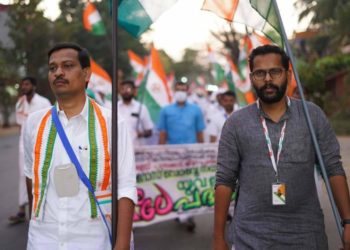 ഹംചലേ യുവജന പദയാത്ര മൂന്നാം ദിവസം ഒറ്റപ്പാലത്തു നിന്നും പറളിയിലേക്ക്…