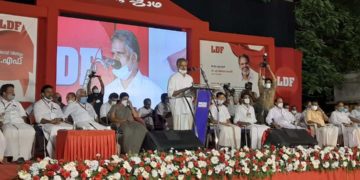 വികസന മുന്നേറ്റജാഥ  കോട്ട മൈതാനത്ത്