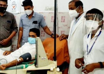 യൂത്ത് കോൺഗ്രസ്സ് പ്രവർത്തകർ രക്തദാനം ആരംഭിച്ചു