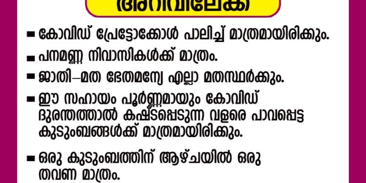 പനമണ്ണ മദ്രസ പൂർവ്വ വിദ്യാർത്ഥികളുടെ  സൗജന്യ സൂപ്പർമാർക്കെറ്റ്