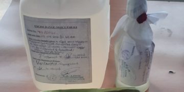 പറളി റെയ്ഞ്ച് പാർട്ടി ചാരായം പിടികൂടി
