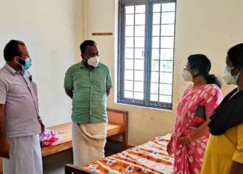 പി.പി സുമോദ് എംഎല്‍എ ഫസ്റ്റ്ലൈൻ ട്രീറ്റ്‌മെന്റ്സെന്‍റർ സന്ദർശിച്ചു