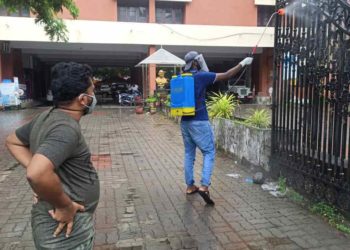 സിവിൽ സ്റ്റേഷനും കോടതിയും പോലീസ് സ്റ്റേഷനും ഫ്രറ്റേണിറ്റി പ്രവർത്തകർ അണുമുക്തമാക്കി
