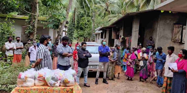കൽച്ചാടി ആദിവാസി ഊരിൽ  ഭക്ഷ്യ കിറ്റുകൾ നൽകി ഫ്രറ്റേണിറ്റി മൂവ്മെന്റ്