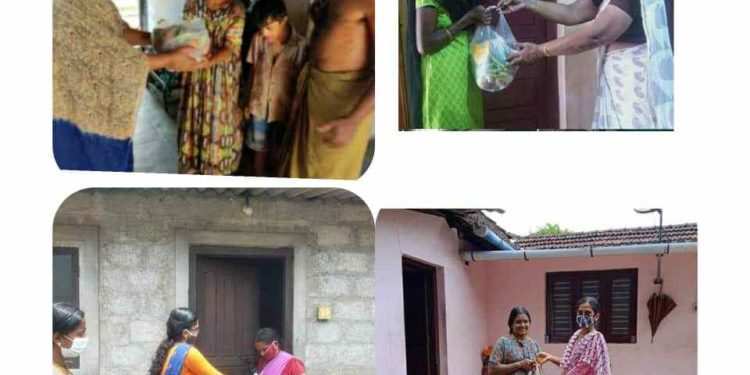 മഹിളാ കോൺഗ്രസ്‌ പച്ചക്കറി കിറ്റ് വിതരണം ചെയ്തു,