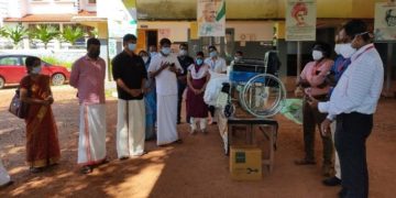 തച്ചമ്പാറ ഡൊമിസിലിയറികെയർ സെന്ററിലേക്ക്ഇസാഫ് മെഡിക്കൽ ഉപകരണങ്ങൾ നൽകി