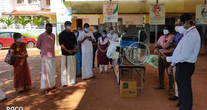 തച്ചമ്പാറ ഡൊമിസിലിയറികെയർ സെന്ററിലേക്ക്ഇസാഫ് മെഡിക്കൽ ഉപകരണങ്ങൾ നൽകി