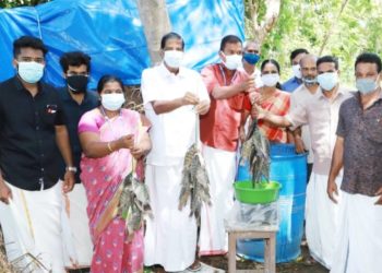 മത്സ്യകൃഷി വിളവെടുപ്പ് മലമ്പുഴ MLA  എ.പ്രഭാകരൻ ഉദ്ഘാടനം ചെയ്തു