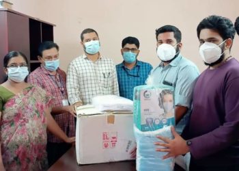 കീർത്തി കലാ കായിക കേന്ദ്ര  പ്രതിരോധ ഉപകരണങ്ങൾ പഞ്ചായത്തിന് നൽകി