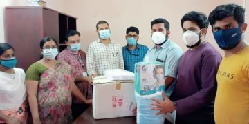 കീർത്തി കലാ കായിക കേന്ദ്ര  പ്രതിരോധ ഉപകരണങ്ങൾ പഞ്ചായത്തിന് നൽകി