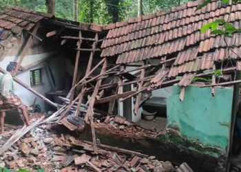 കാട്ടാനക്കൂട്ടം വീട് തകർത്തു.