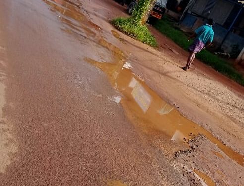 പൈപ്പുപൊട്ടി കുടിവെള്ളം പാഴാവുന്നു.