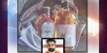 6 ലിറ്റർ വിദേശമദ്യവുമായി യുവാവ് പിടിയിൽ