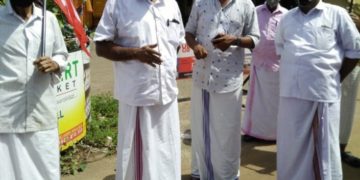 നിരത്തിലുള്ള ഉള്ള മുഴുവൻ വാഹനങ്ങളും നിർത്തിയിട്ട് പ്രതിഷേധിച്ചു