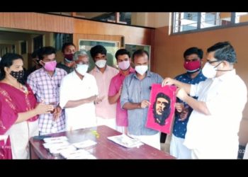 ബിരിയാണി ഫെസ്റ്റിലേക്ക് സായികിരൺ   ചെഗുവേരയുടെ ചിത്രം വരച്ചു നൽകി