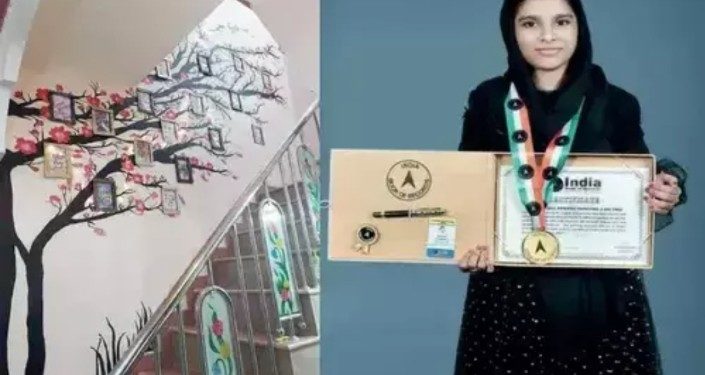 ഏ​റ്റ​വും വലിയ ചു​മ​ർ​ചി​ത്ര​മൊ​രു​ക്കി കു​ലു​ക്ക​ല്ലൂ​രു​കാ​രി റെ​ക്കോ​ർ​ഡുബുക്കിൽ