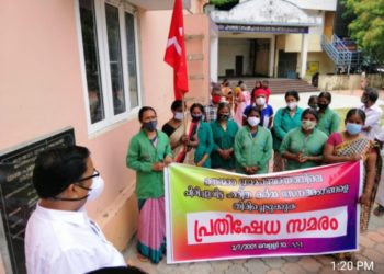 ഹരിതസേനാ അംഗങ്ങളെ പിരിച്ച് വിട്ട നടപടിയിൽ പ്രതിഷേധം ശക്തമാകുന്നു.