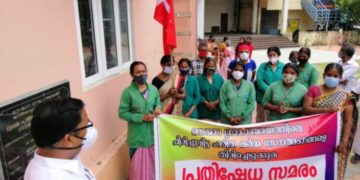 ഹരിതസേനാ അംഗങ്ങളെ പിരിച്ച് വിട്ട നടപടിയിൽ പ്രതിഷേധം ശക്തമാകുന്നു.