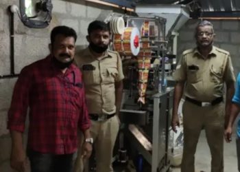 ചെർപ്പുളശ്ശേരിയിൽ  വൻ വ്യാജ ഹാൻസ് നിർമ്മാണ കേന്ദ്രം   കണ്ടെത്തി
