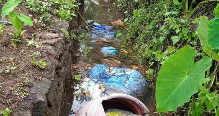 മാലിന്യം തള്ളൽ തുടരുന്നു… ഞാങ്ങാട്ടിരി പുഴയോരം തളരുന്നു