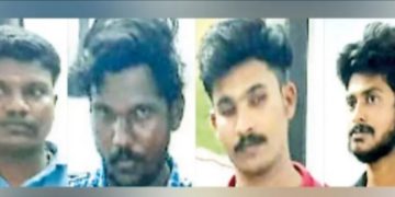 യു​വാ​വി​നെ ആ​യു​ധ​ങ്ങ​ളു​മാ​യി ആ​ക്ര​മി​ച്ചു, നാ​ലു​പേ​ർ റിമാൻഡിൽ