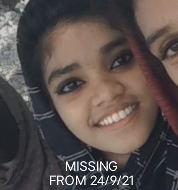 പെൺകുട്ടിയെ  കാൺമാനില്ല.