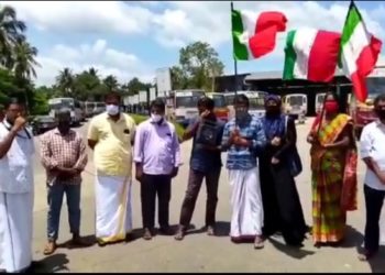 കെഎസ്ആർടിസി ഡിപ്പോകളിൽ മദ്യം; വെൽഫെയർ പാർട്ടി പ്രതിഷേധം നടത്തി
