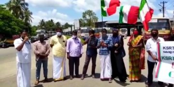 കെഎസ്ആർടിസി ഡിപ്പോകളിൽ മദ്യം; വെൽഫെയർ പാർട്ടി പ്രതിഷേധം നടത്തി