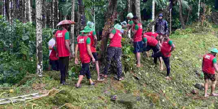 പഞ്ചായത്ത് കുളം ക്ലീനിങ് ചെയ്തു.