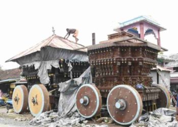 രഥോത്സവത്തിന്‌ 8ന്‌ കൊടിയേറും കൽപ്പാത്തിയിൽ രഥങ്ങളൊരുങ്ങുന്നു