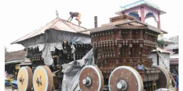 രഥോത്സവത്തിന്‌ 8ന്‌ കൊടിയേറും കൽപ്പാത്തിയിൽ രഥങ്ങളൊരുങ്ങുന്നു
