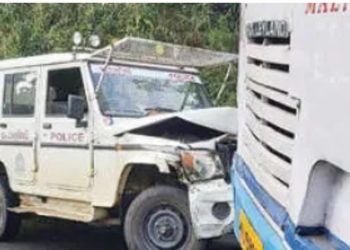 പോലീസ് ജീപ്പ് അപകടത്തിൽപ്പെട്ടു