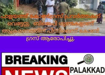 വടക്കഞ്ചേരി പാളയത്ത് സംഘർഷം: യൂത്ത് കോൺ​ഗ്രസ് പ്രവർത്തകന് വെട്ടേറ്റു; പിന്നിൽ ബിജെപിയെന്ന്