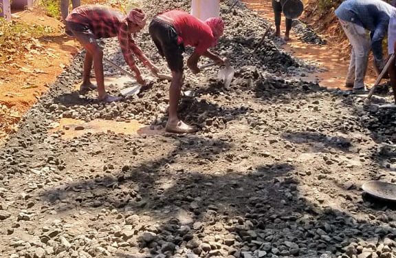 ഐ.ടി.ഐ.- കോൺവെൻ്റ് റോഡിൻ്റെ പണി പുരോഗമിക്കുന്നു