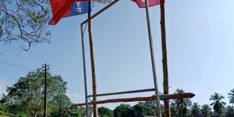 കല്ലൂരിൽ CPI സ്ഥാപിച്ച ബാനർ സാമൂഹ്യ വിരുദ്ധർ നശിപ്പിച്ചതായി പരാതി