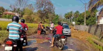 അപകടപരമ്പര സൃഷ്ടിച്ച് പല്ലാവൂർ-കുനിശ്ശേരി റോഡിന്റെ തകർച്ചയും കുഴികളും.