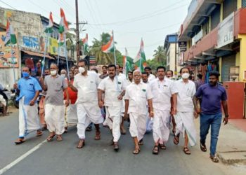 കോൺഗ്രസ്സ് മണ്ഡലം കമ്മിറ്റി  പ്രതിഷേധ പ്രകടനവും, യോഗവും നടത്തി