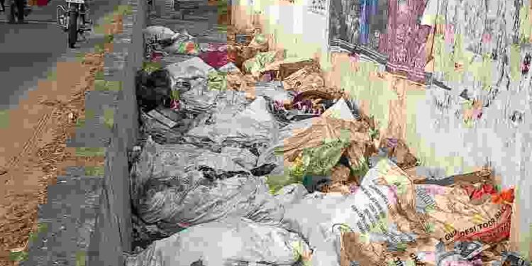 നഗരത്തിൻ്റെ ഹൃദയഭാഗത്ത് മാലിന്യകൂമ്പാരം