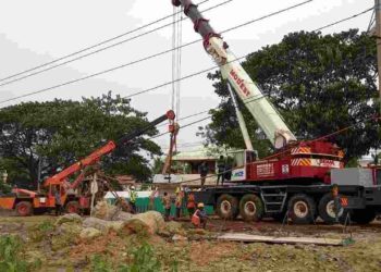 നടക്കാവ് മേൽപ്പാലം പണി ധ്രുതഗതിയിൽ