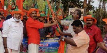 പല്ലശ്ശന പഞ്ചായത്തിൽ ബി ജെ പി കെ റെയിൽ വിരുദ്ധ പദയാത്ര നടത്തി.